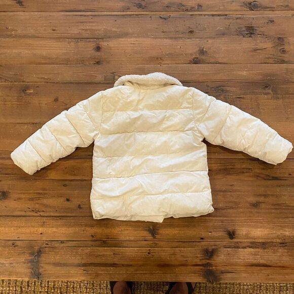 Old Navy Puffer Pea Coat Cream Size 4T - Picture 5 of 8